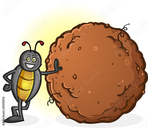 Dung Beetle with a Big Ball of Poop