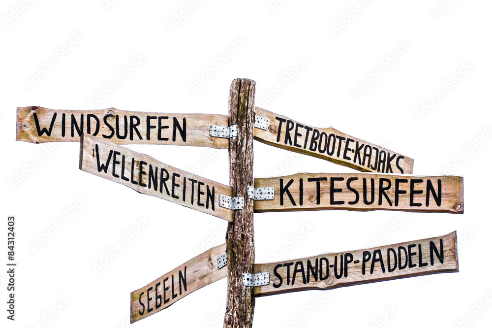 Fototapeta premium Wassersport Schilder