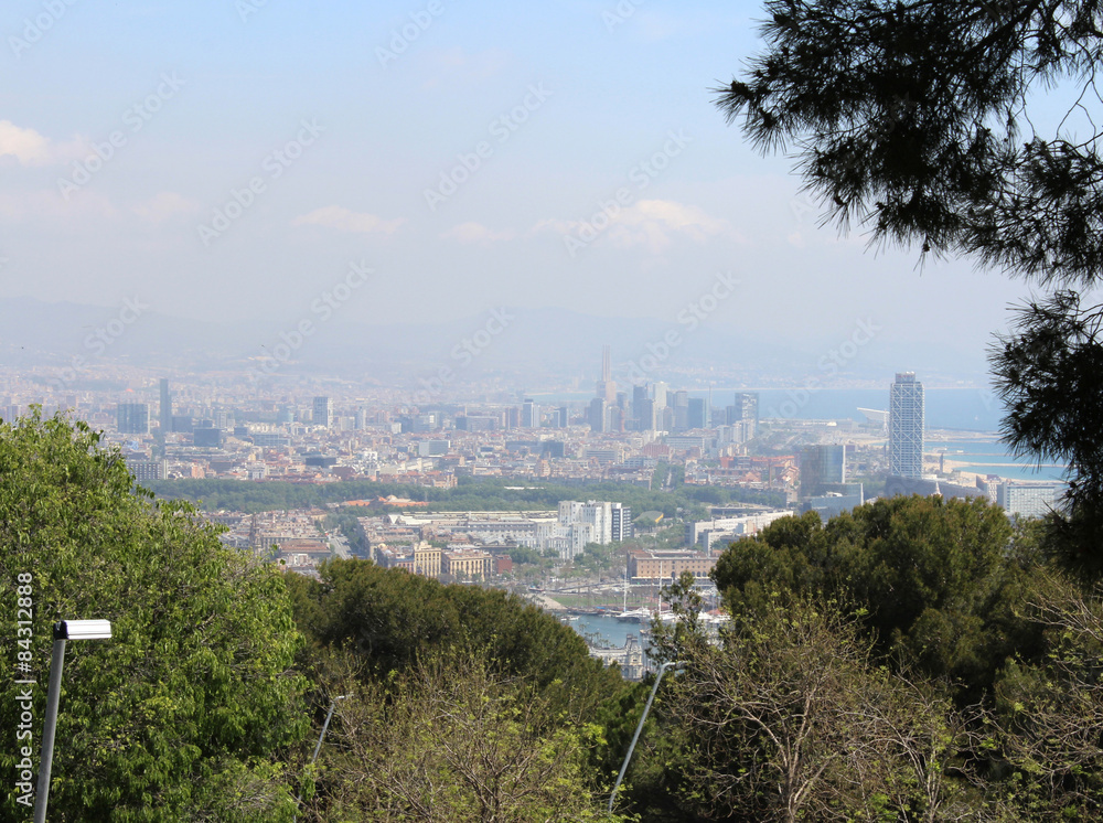 Fototapeta premium Barcelona Panorama, Spain
