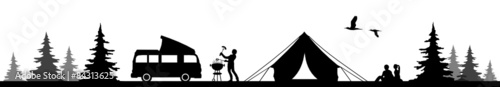 Silhouette Camping