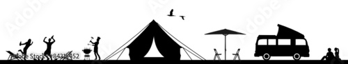 Silhouette Camping