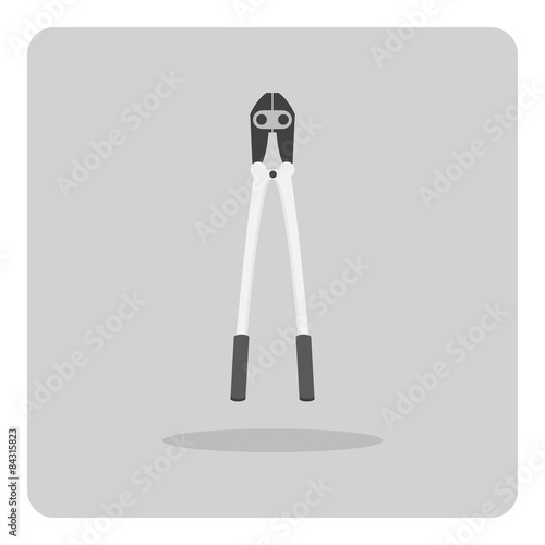 Vector of flat icon, bolt cutter on isolated background