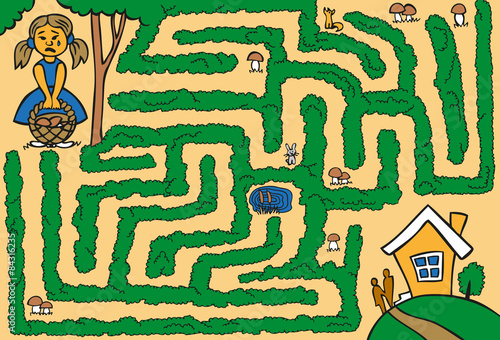 maze girl lost in woods