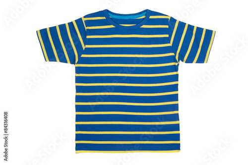 Striped T- shirt isolated on a white background