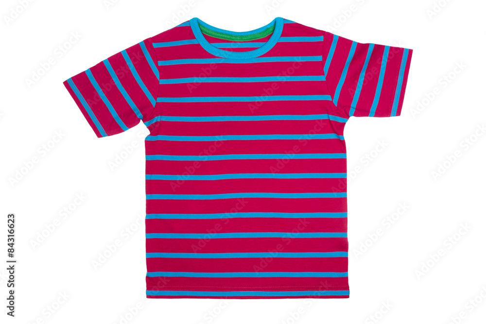 Striped T- shirt isolated on white background Striped T- shirt isolated on white background