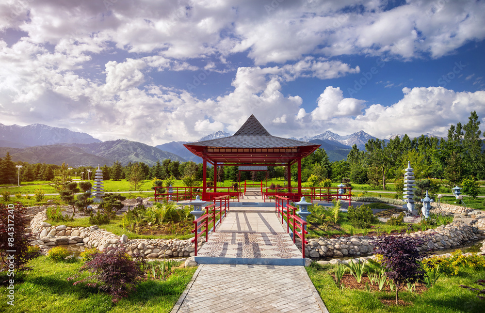 Obraz premium Japanese garden in Almaty