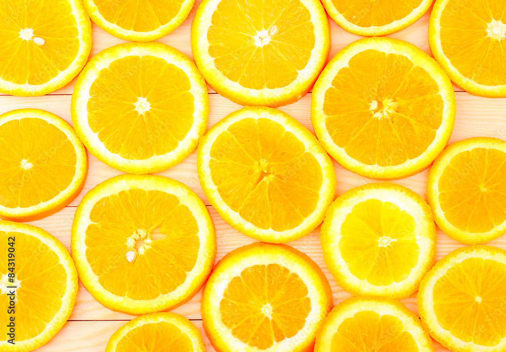 fresh, orange on a wooden background (seen from above) fresh, orange on a wooden background (seen from above)