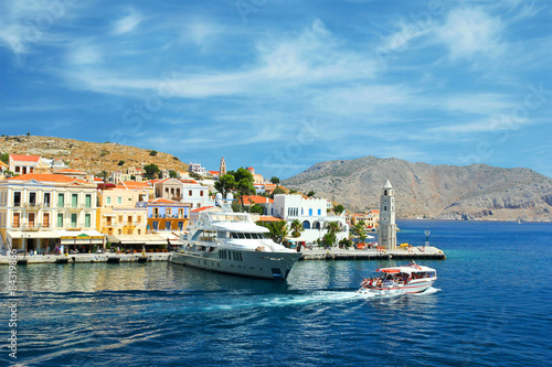Colorful Houses of Symi Island, Greece