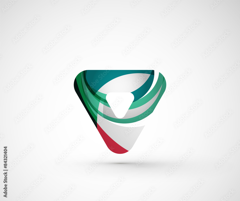 Abstract geometric company logo triangle, arrow Abstract geometric company logo triangle, arrow