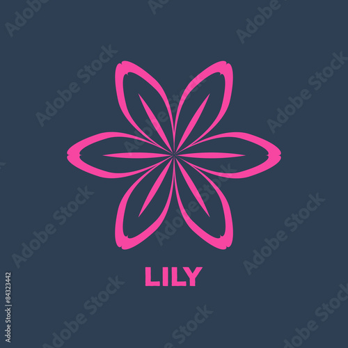 lily flower logo vector