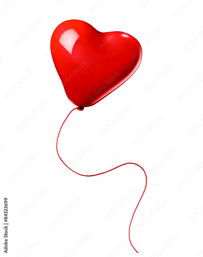 red balloon heart shape love valentine day