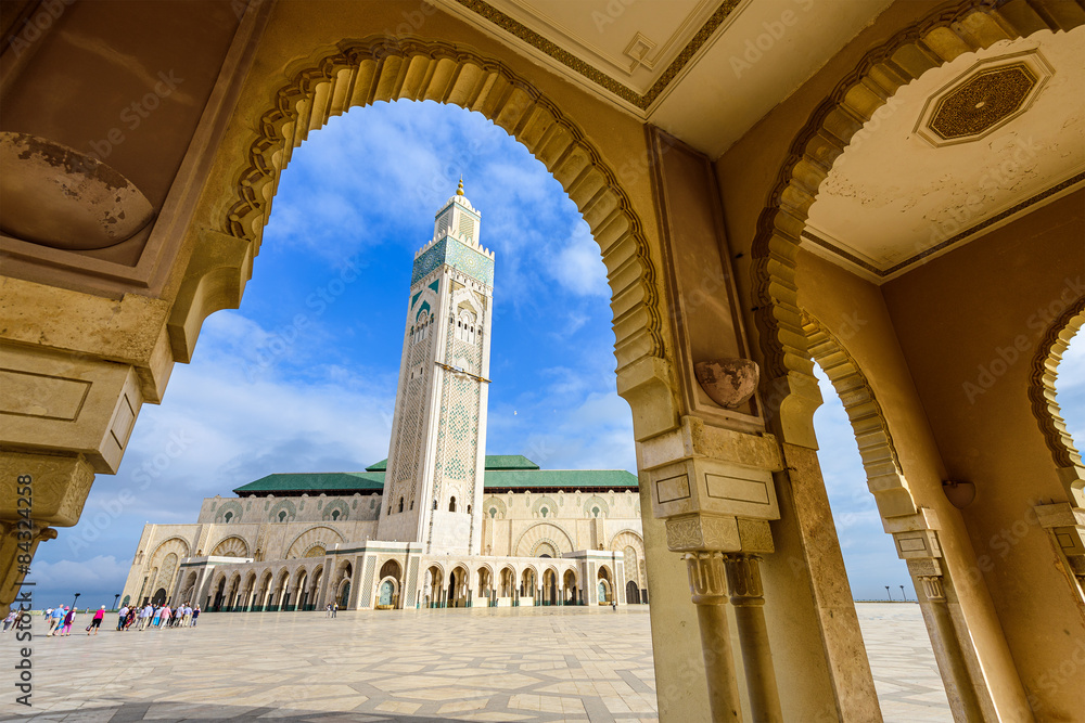 Mosque in Casablanca - obrazy, fototapety, plakaty 