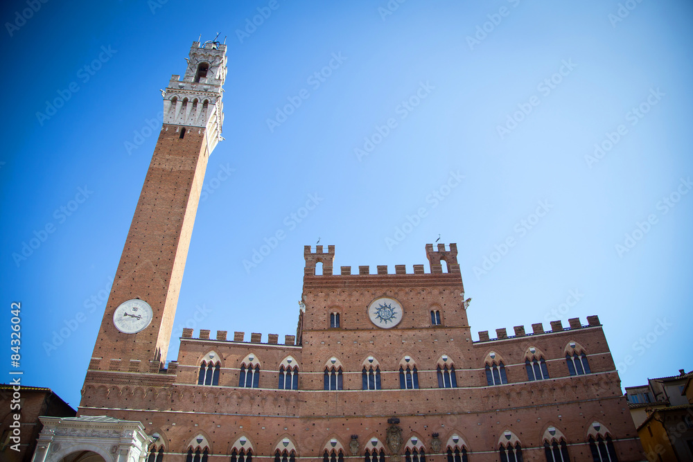 Fototapeta premium Palazzo Pubblico e Torre del Mangia
