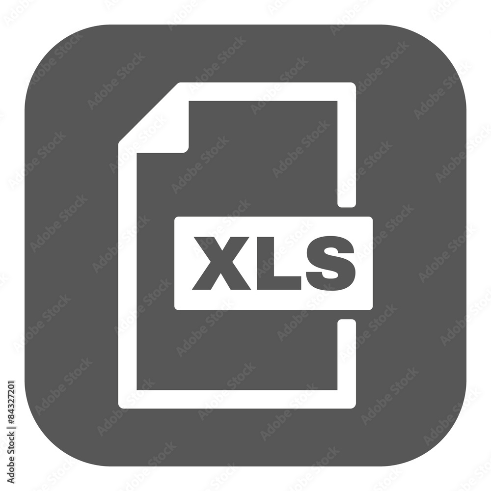 The XLS icon. File format symbol. Flat The XLS icon. File format symbol. Flat