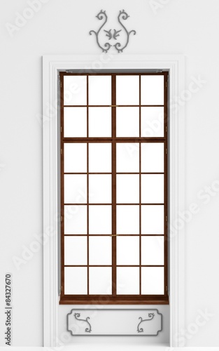 3d render of old window