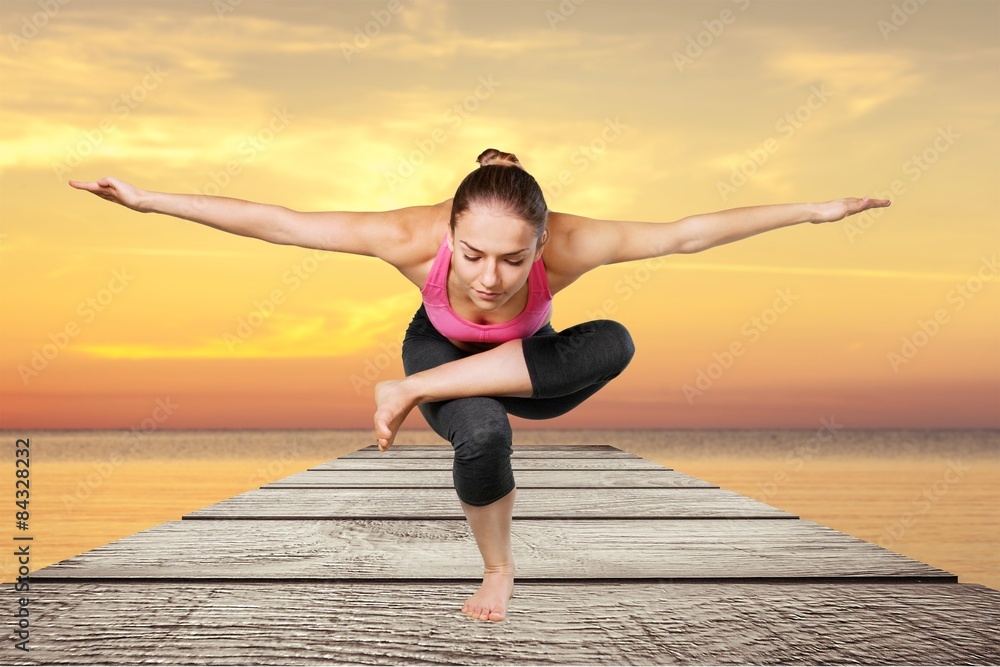 Fototapeta premium Pose, asana, posture.