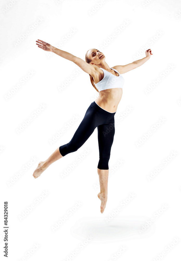 Sport girl jumping