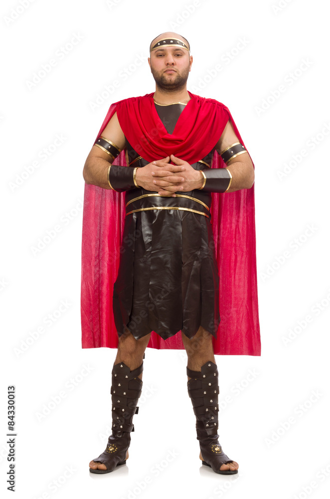 Fototapeta premium Gladiator isolated on white