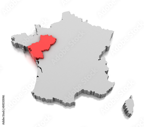 Map of Pays de la Loire