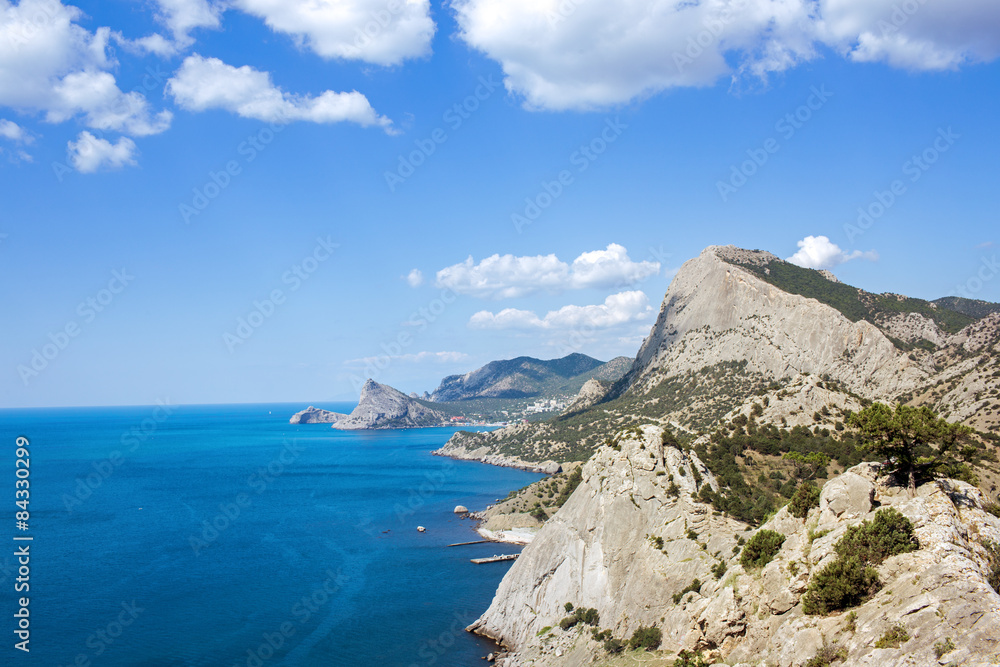 beautiful rocky sea coast