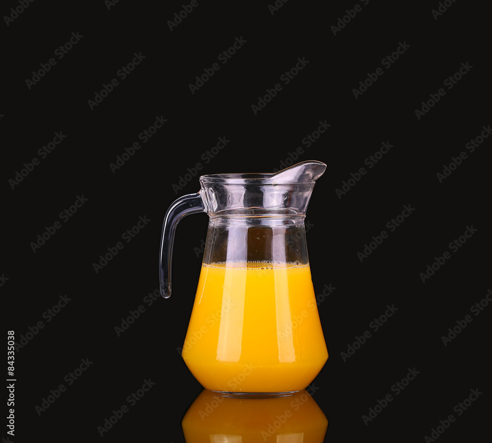 Orange juice on black