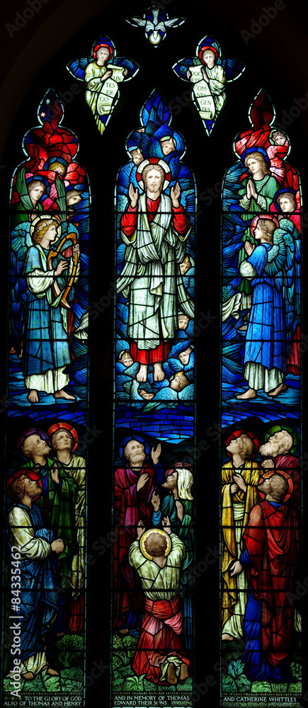 Ascension of Jesus Christ in stained glass Ascension of Jesus Christ in stained glass