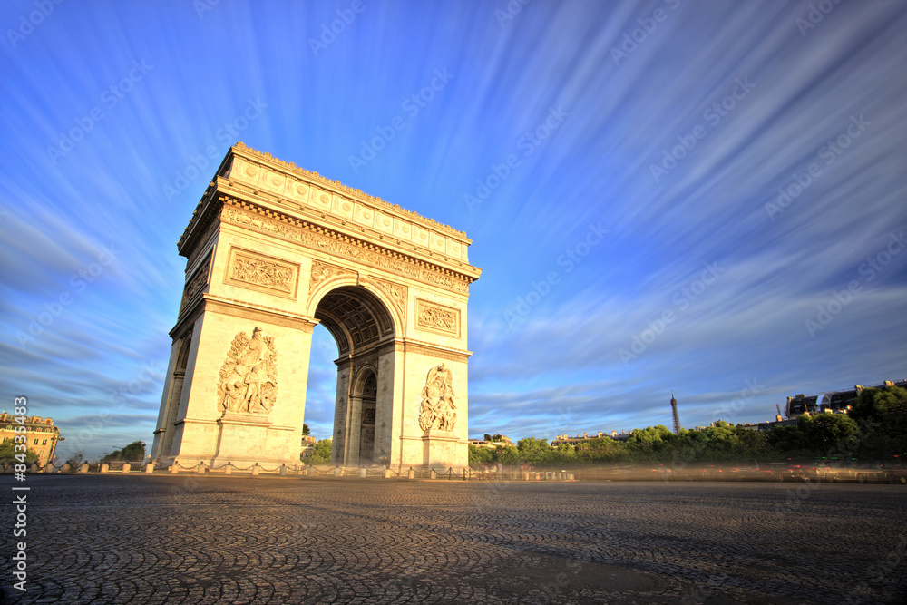 Arc de Triomphe at Sunset, Paris