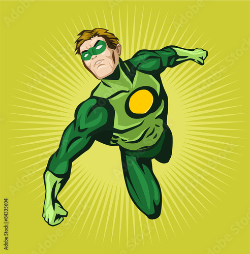 Vector superhero comic illustration