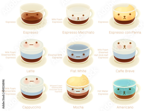 Adorable Coffee List Character - Vector file EPS10
