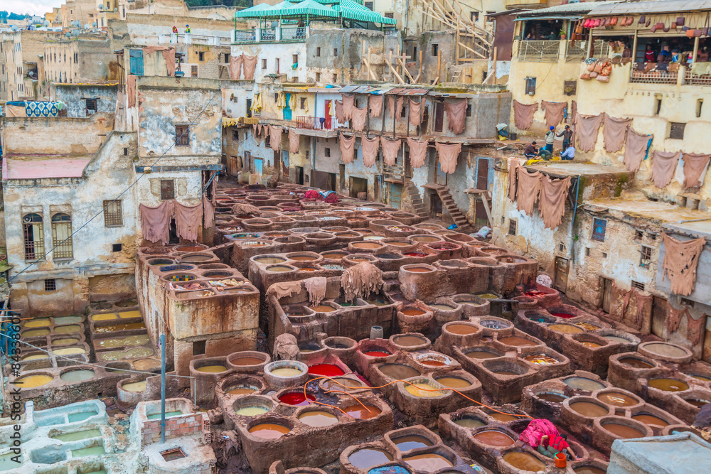 The Tannery in Fez Morocco The Tannery in Fez Morocco