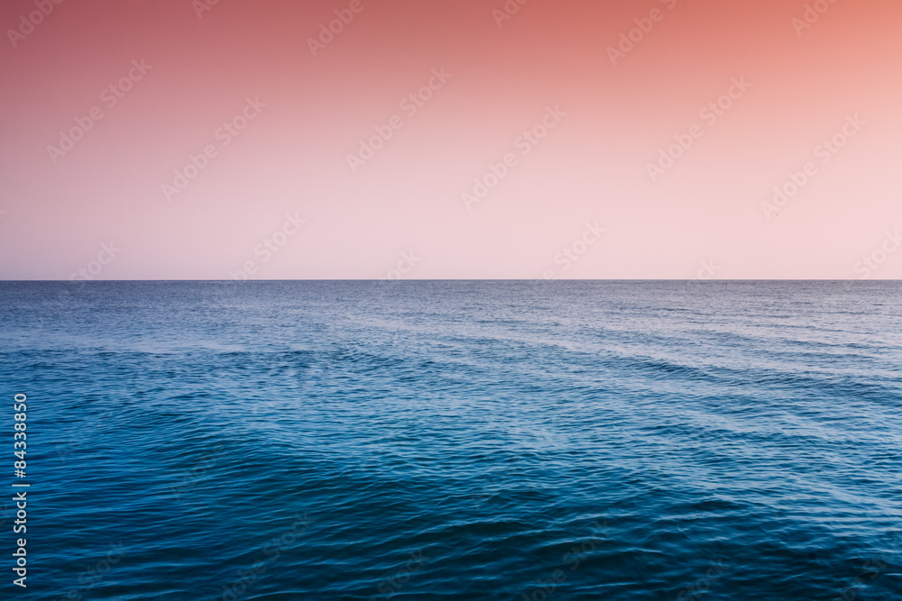 Obraz premium Sea Ocean, Sunset Sunrise Sky Background