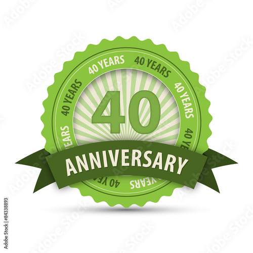 40 YEAR ANNIVERSARY Vector Icon