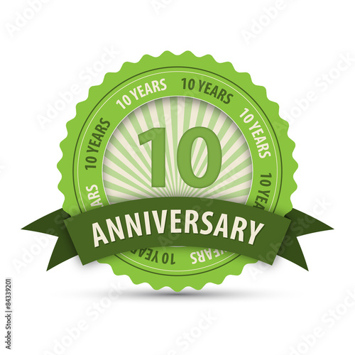 10 YEAR ANNIVERSARY Vector Icon