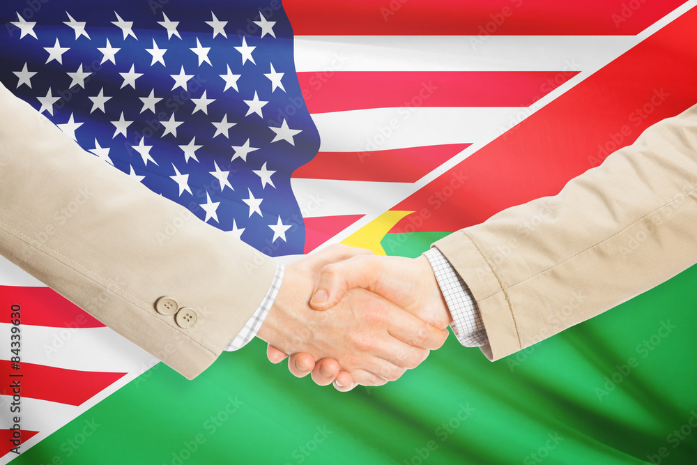 Businessmen handshake - United States and Burkina Faso