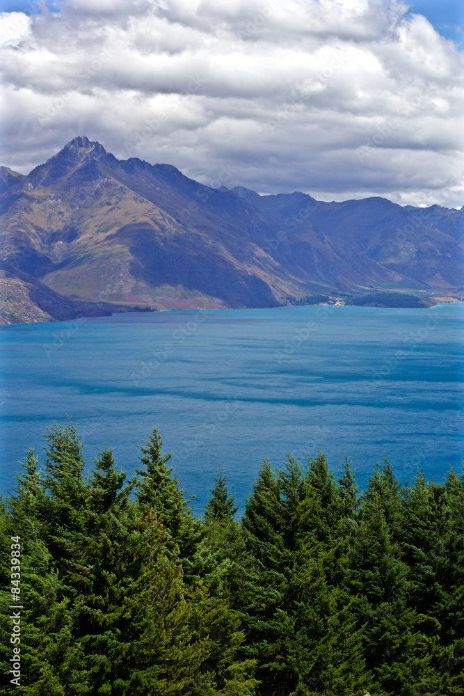 Blick Lake Wakatipu von Queenstown Hill, Neuseeland