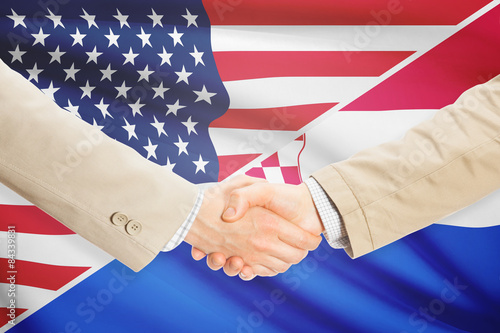 Businessmen handshake - United States and Croatia