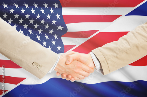 Businessmen handshake - United States and Costa Rica