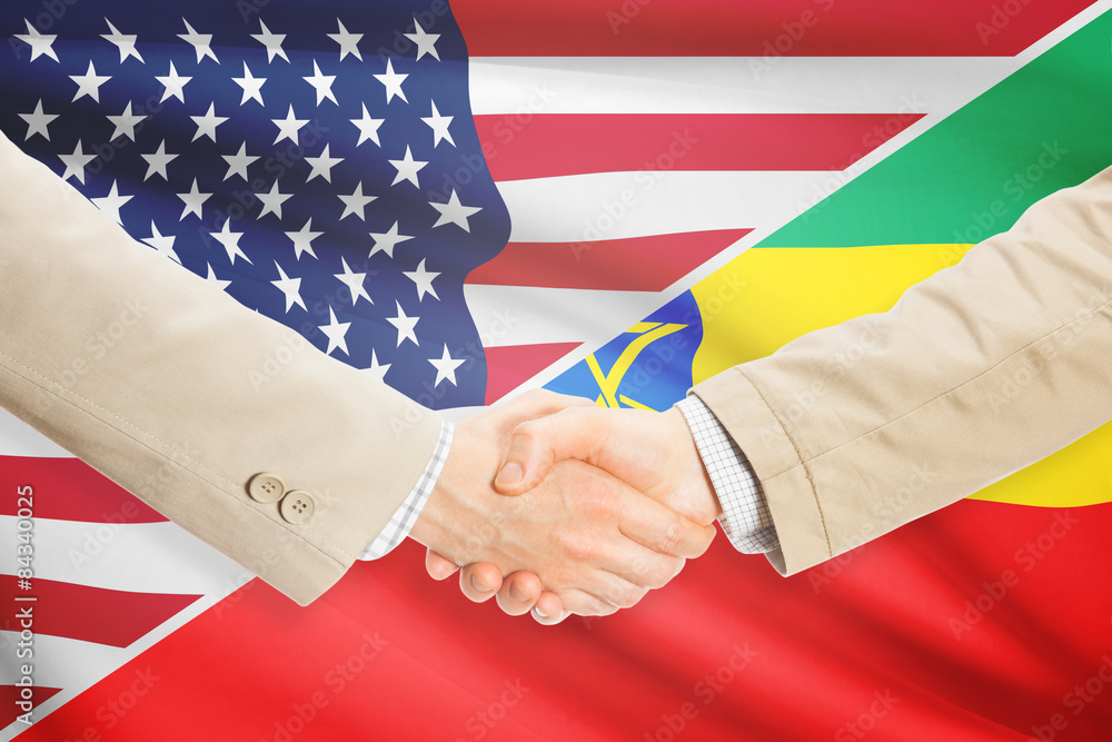 Businessmen handshake - United States and Ethiopia