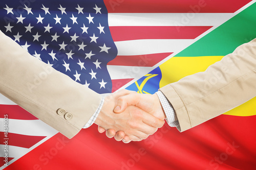Businessmen handshake - United States and Ethiopia