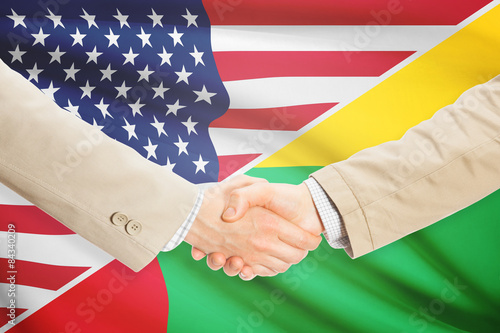 Businessmen handshake - United States and Guinea-Bissau