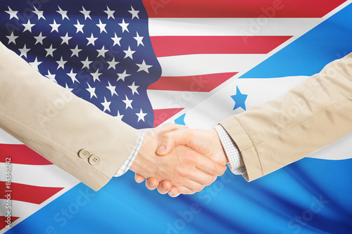 Businessmen handshake - United States and Honduras