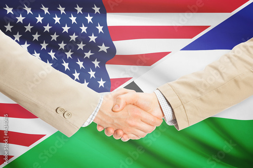 Businessmen handshake - United States and Lesotho