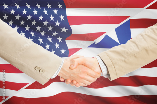Businessmen handshake - United States and Liberia