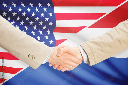Businessmen handshake - United States and Netherlands
