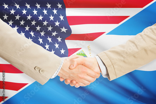 Businessmen handshake - United States and Nicaragua