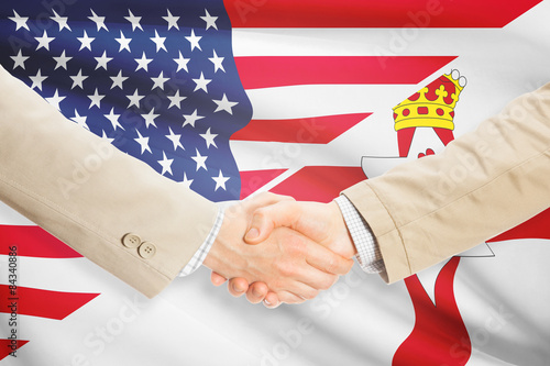 Businessmen handshake - United States and Northern Ireland