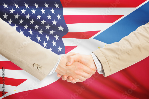 Businessmen handshake - United States and Philippines