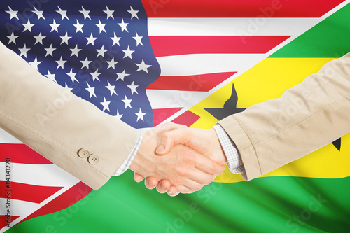 Businessmen handshake - United States and Sao Tome and Principe