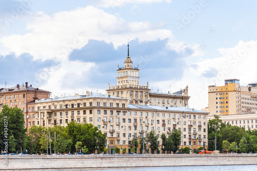 Slika na platnu houses on Frunzenskaya embankment in Moscow