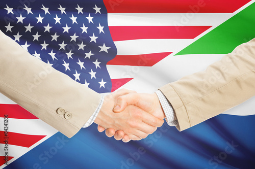 Businessmen handshake - United States and Sierra Leone